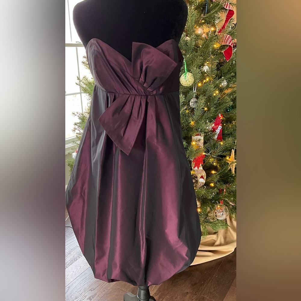 Max & Cleo Strapless Bow-Front Party Dress – Size 8